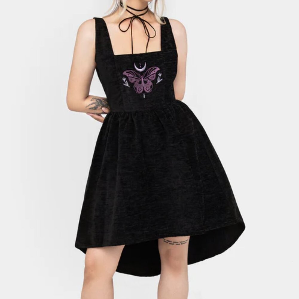 Disturbia Cocoon Butterfly Embroidered Mini Dress